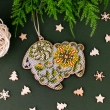 Набор для вышивки новогодней игрушки НД-009 "Рог Изобилия"