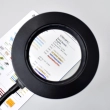Flexible magnifier with clip and LED lighting, mains-powered 22155B
