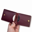 Бордовый базовый кожаный зажим для купюр и карт