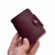 Бордовая базовая кожаная визитница