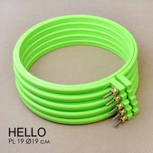 Пяльца пластиковые HELLO PL19 салатовые