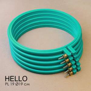 Пяльца пластиковые HELLO PL19 бирюзовые