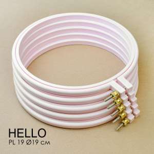 Пяльца пластиковые HELLO PL19 светло-розовые