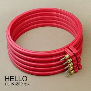 Пяльца пластиковые HELLO PL19 красные