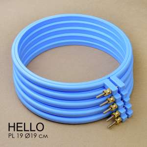 Пяльца пластиковые HELLO PL19 голубые