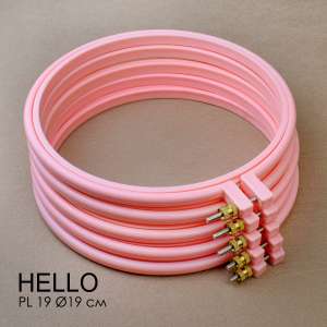 Пяльца пластиковые HELLO PL19 пудровые