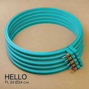 Пяльца пластиковые HELLO PL24 бирюзовые