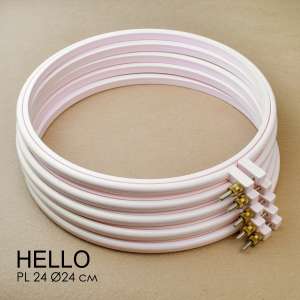 Пяльца пластиковые HELLO PL24 светло-розовые