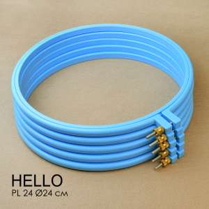 Пяльца пластиковые HELLO PL24 голубые