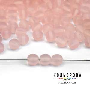 14.Preciosa бусина 71200 Pink Opal matt (6 мм.)