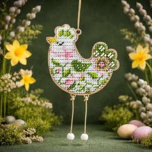 Набір для вишивки Великодньої іграшки D-11 «Курочка-Веснянка»