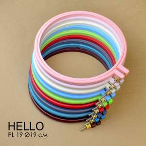 Plastic Embroidery Hoops HELLO PL19