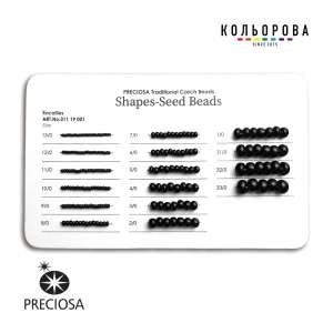 Подарункова карта розмірів бісеру Preciosa