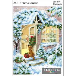 Картина для вышивки формата А4 318 "Гость на рождество"