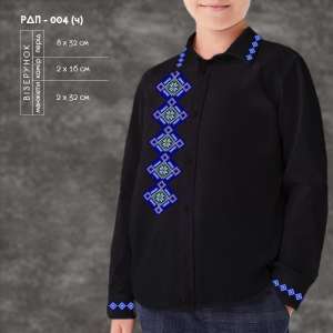 Рубашка для мальчика пошитая РДП-004 (черная)