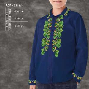 Рубашка для мальчика пошитая РДП-021 (синяя)