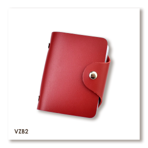 Красная базовая кожаная визитница