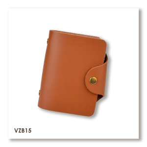 Терракотовая базовая кожаная визитница