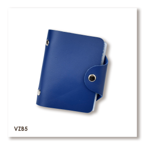 Синяя базовая кожаная визитница