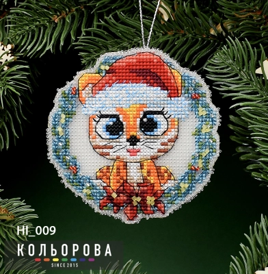 Новорічна іграшка на пластиковій основі НІ_009 "Символ благополуччя"