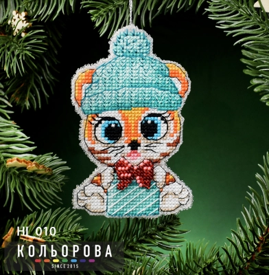 Новогодняя игрушка на пластиковой основе НІ_010 "Символ счастья"
