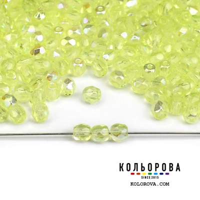 40.Preciosa намистина 50500/28701 Light Peridot AB (4 мм.)
