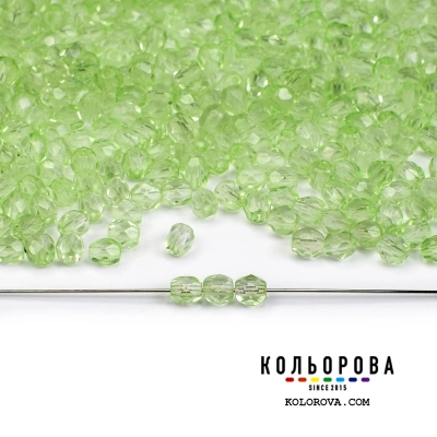 42.Preciosa bead 50500 Light Peridot (4 mm.)