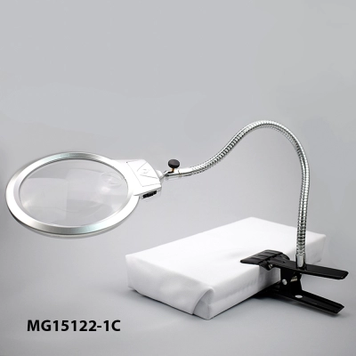 Лупа гнучка з прищіпкою та LED-підсвічуванням MG15122-1C