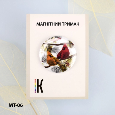 Магнітний тримач для голок та схем МТ-06 "Зимові кардинали" 
