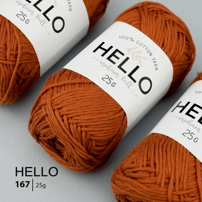 Пряжа HELLO Cotton 167 (25 грамм)