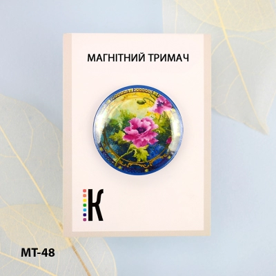 Магнітний тримач для голок та схем МТ-48 "Рожеві маки"