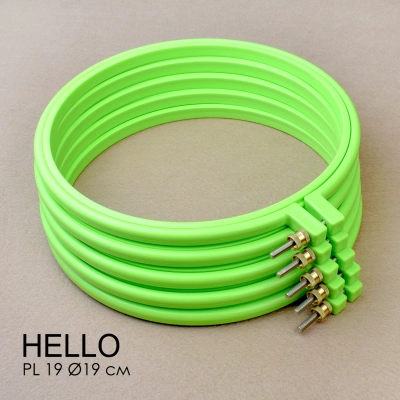 Пяльца пластиковые HELLO PL19 салатовые