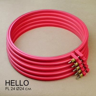 Plastic Hoops HELLO PL24 Red