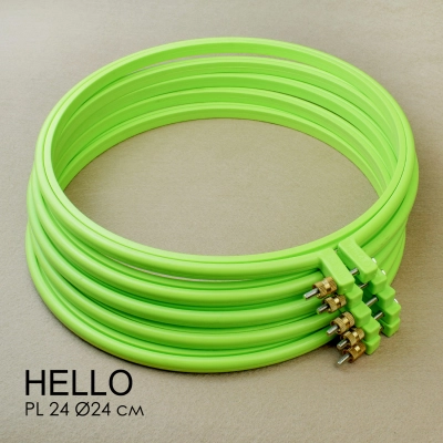 Plastic Embroidery Hoops HELLO PL24 Green