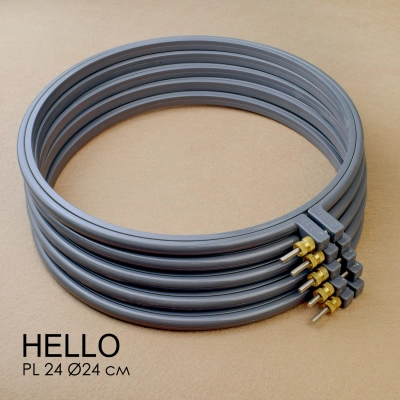 Plastic Hoops HELLO PL24 Gray
