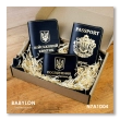Set of covers: military ID, UBD certificate and passport