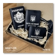 Set of covers: military ID, UBD certificate and passport