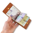 Terracotta Basic Leather Money and Card Clip
