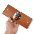 Terracotta Basic Leather Money and Card Clip