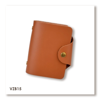 Терракотовая базовая кожаная визитница