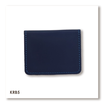 Blue Basic Leather Cardholder