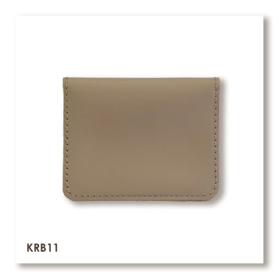 Бежевый базовый кожаный картхолдер