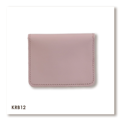 Розовый базовый кожаный картхолдер