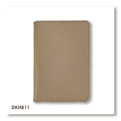 Beige Basic Leather Document Holder