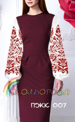 Платье женское комбинированное ПЖК-007