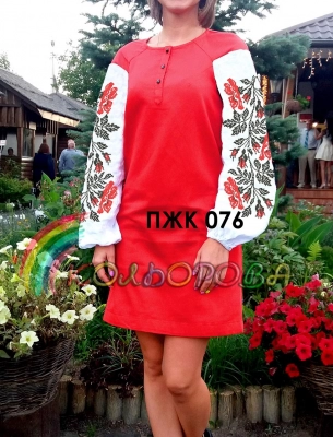 Платье женское комбинированное ПЖК-076