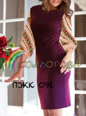 Платье женское комбинированное ПЖК-091