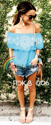 Блузка жіноча з воланом БЖВ-006