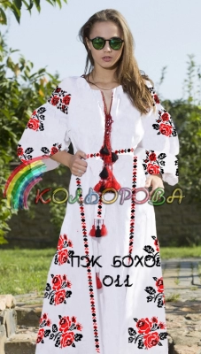 Плаття жіноче з рукавами ПЖ бохо-011