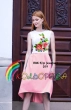 Combined Cut Dress without Sleeves PVC B/R-019 (Flare)